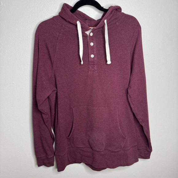 The Normal Brand Henley Hoodie Pullover Sweatshirt Mens Medium - Picture 1 of 12